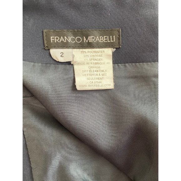 Franco Mirabeli Navy Blue Pencil Skirt - Picture 6 of 7